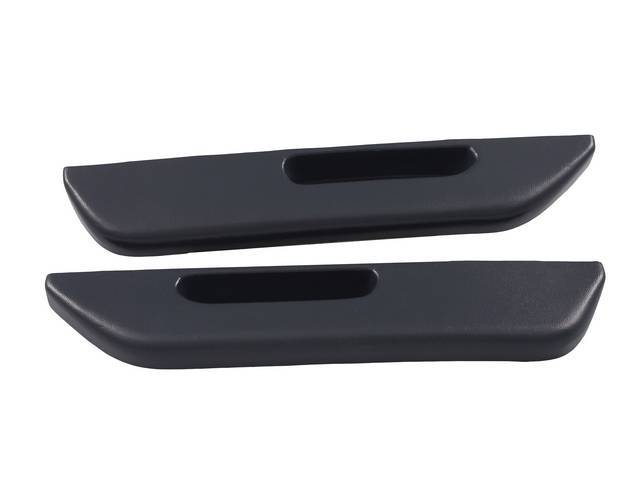 Front Door Arm Rest Set, shadow blue vinyl, reproduction