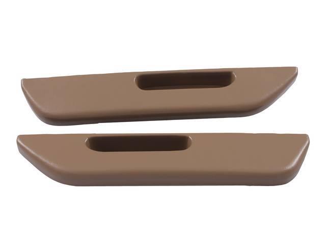 Front Door Arm Rest Set, saddle tan vinyl, reproduction