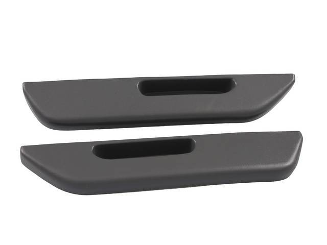 Front Door Arm Rest Set, graphite vinyl, reproduction