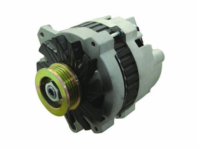 Powermaster Alternator, New, Natural Finish, 105 amps, 1 wire or OE-harness operation