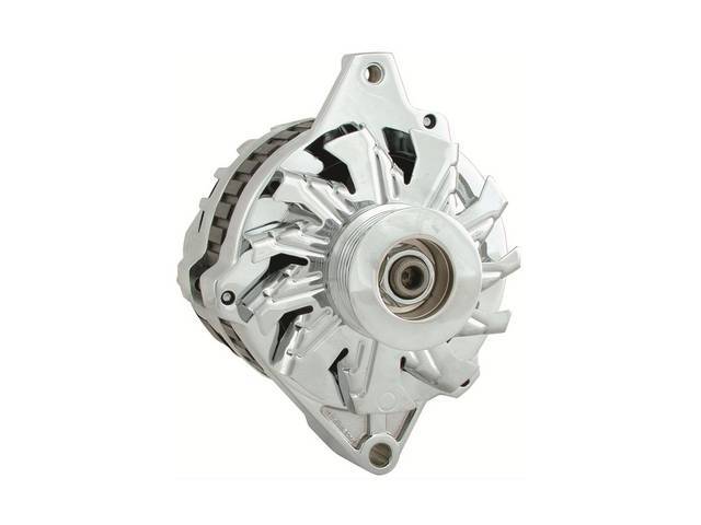Powermaster Alternator, New, Natural Finish, 105 amps, OE-harness operation