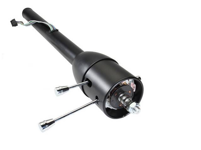 Steering Column Assembly, Floor Shift, Tilt, Black finish, Reproduction for (47-54)