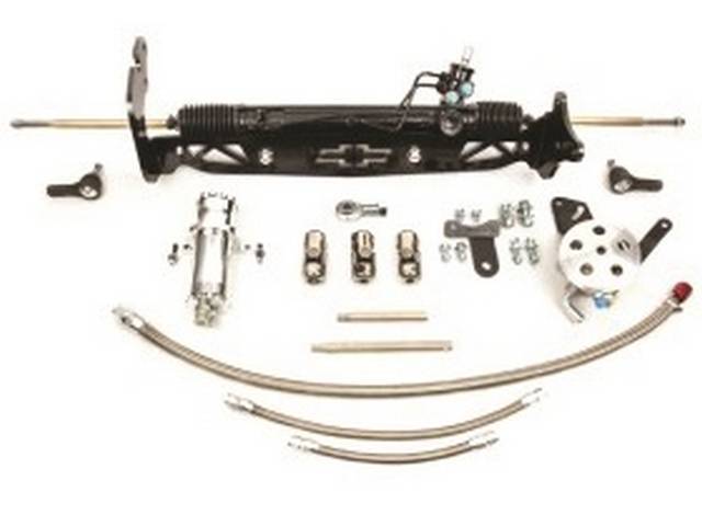 Unisteer Power Steering Rack and Pinion Conversion Kit, Bolt-on Style, w/ Drum Brakes