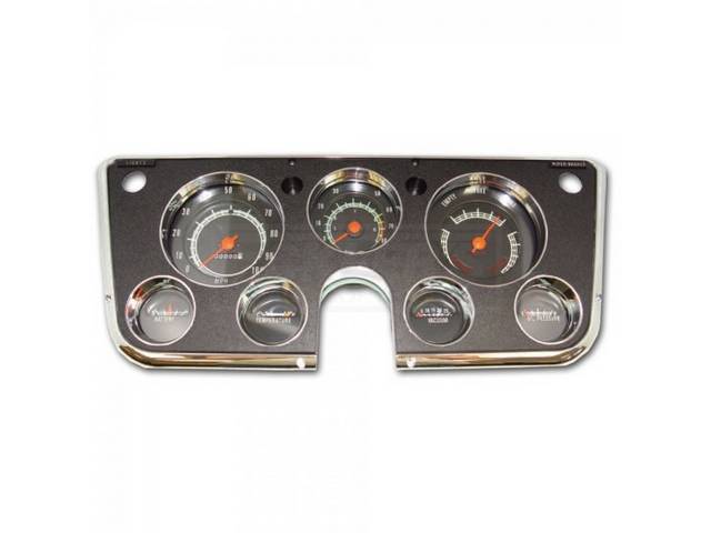 Complete Dash Bezel and Gauge Kit, w/ 8000 rpm tachometer and vacuum gauge, repro