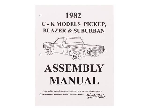 Assembly Manual Book, Chevrolet Truck, Reprint of Original