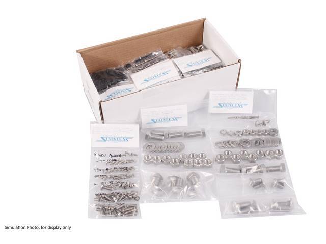 MASTER BODY HARDWARE KIT, Stainless, features button and socket head bolts, Totally Stainless kit