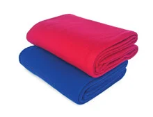 KEMP USA Fleece Blanket 87″ x 61″, Solid Navy Blue, Case of (10) – 10-608-NVY