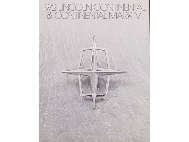 1972 LINCOLN CONTINENTAL MARK 4 SALES BROCHURE