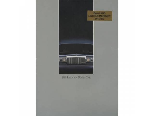 1991 LINCOLN TOWN CAR SALES BROCHURE