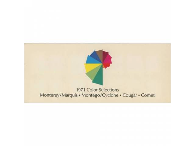 1971 MERCURY COLOR SELECTIONS SALES BROCHURE