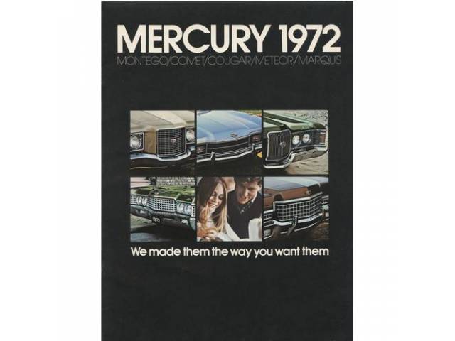 1972 MERCURY FULL LINE SALES BROCHURE