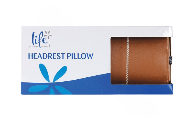 Life 11.22″ x 3.3″ Tan Headrest Pillow with White StitchingLSP402