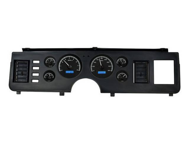 Dakota Digital VHS Digital Instrument Cluster, Black Face/Blue Illumination