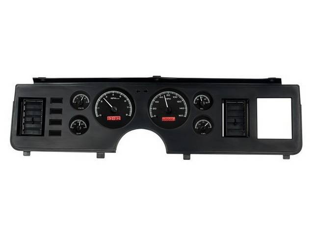 Dakota Digital VHS Digital Instrument Cluster, Black Face/Red Illumination