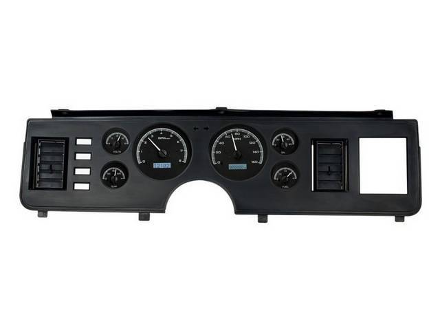 Dakota Digital VHS Digital Instrument Cluster, Black Face/White Illumination