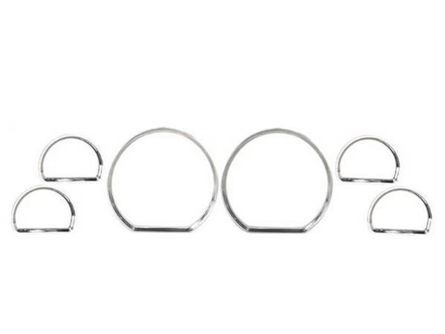 Gauge Trim Kit, Chrome, Abs Plastic With Chrome Finish, Incl (6) Trim Pieces To Do All Factory Gauges, Designed To Give You A Classic Style Look