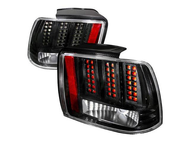 Tail Light Set, Euro 2 Style, W/ Led