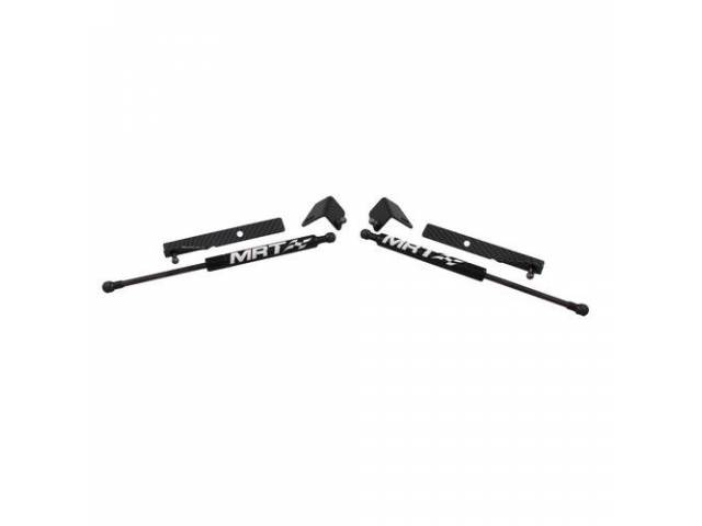 MRT No Drill Hood Strut Set for 79-93 Mustang (Carbon Fiber Efferct)