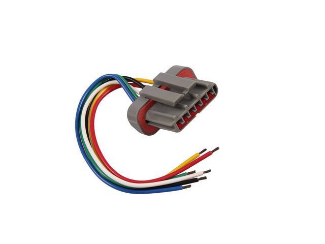 Repair Harness, Windshield Wiper Motor, Incl (6) 8 Inch Long 16 Gauge Leads, Designed To Replace Factory Style Plug, Repro