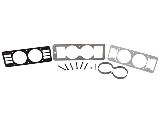 Gauge Holder, Dual A/C Cage, W/ A/C Vents, Auto Meter, Black, Incl Mounting Hardware, Oem Style Fit, For Use W/ (2) 2 5/8 Gauges, Product Id 50101
