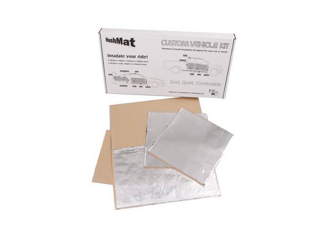 Door Kit, Hushmat, Silver Backing, Self Adhesive Thermal And Vibration Damping, Designed To Apply Directly To The Outer Door Skin Reduce Heat And Road Noise