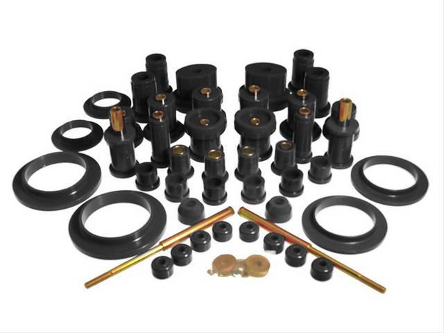 Total Kit, Prothane, Black, Does Not Include Sway Bar Bushings, These Kits Are Made Of A Durable Urethane Construction, They Are Designed To Work With Factory Components And Hardware, They Drastically Improve Handling And Steering Response