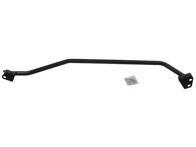 Brace, Strut Tower, Black, Steeda, 4130 Chrome Moly Brace, 2 Point Design, Used To Square The Body And Prevent Shock Tower Flex, Also Ties The Shock Towers Allows For Use Of Some Aftermarket Manifolds