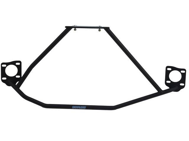 Brace, Strut Tower, Stiffles, Industrial Grade Power Coat, 3 Point Design, Used To Square The Body And Prevent Shock Tower Flex, Also Ties The Shock Towers And Firewall Together, Clears Larger Aftermarket Cold-Air Inlets