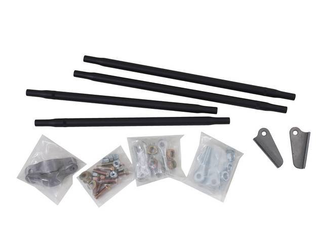 Brace Set, Spider, Stifflers, Black Industrial Grade Powder Coat, Incl Mounting Hardware, Designed To Eliminate Movement Of The Front Frame Rails