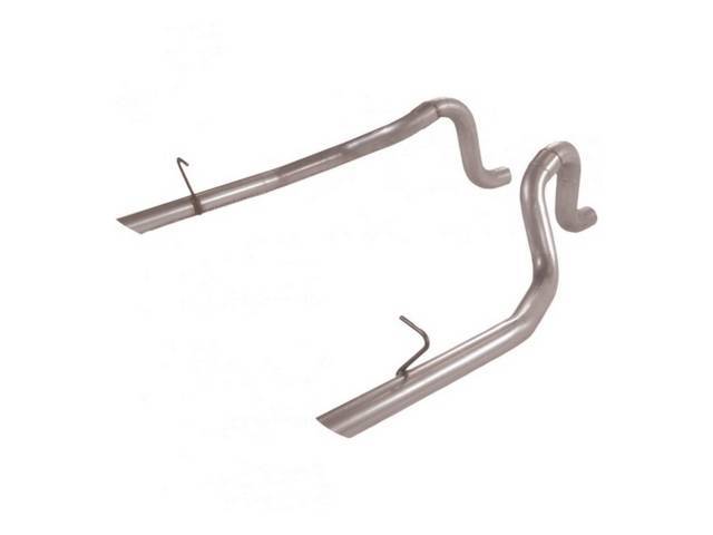 Tailpipes, Prebent, Factory Style, Flowmaster, Pair, Aluminized Steel,