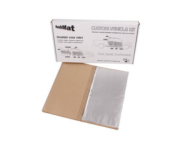 Roof / Headliner Kit, Hushmat, Silver Backing, Self Adhesive Thermal And Vibration Damping, Designed To Apply Directly To The Roof Panel To Reduce Heat And Road Noise