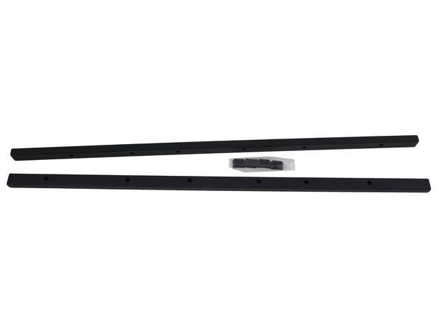 Stiffening Rails, Rocker Panel, Stifflers, Black Industrial Grade Powder Coat, Installs Behind The Rocker Panel Pinch Weld Lip