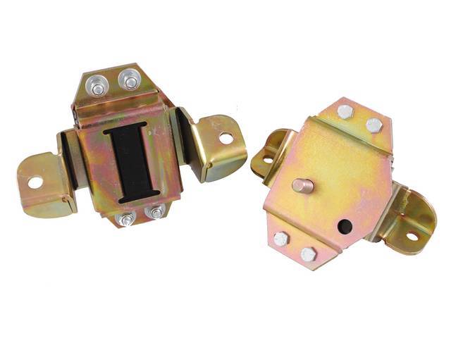 Insulator Set, Motor Mount, Polyurethane, Prothane, Black, Designed To Withstand High Heat And Oils, Repro