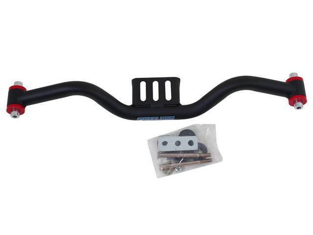 Crossmember, Tubular Style, Stifflers, Black Industrial Grade Powder Coat, Incl Mounting Hardware, Designed To Allow More Exhaust Clearance