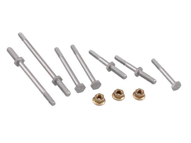 Bolt Kit, Water Pump, Dacromet Coated, Incl (7) Special Bolts, 3 Lock Nuts, Grade 8 Bolts, Incl Illustrated Installation Diagram