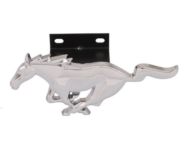 Replacement Style Running Horse Grille Emblem & Bracket Chrome for (94-04)