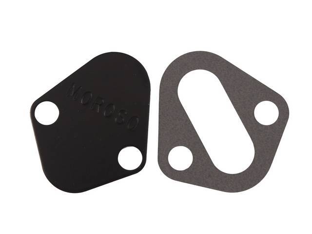 Moroso Black Anodized Aluminum Fuel Pump Block off Plate for 289/302/351 (65392)