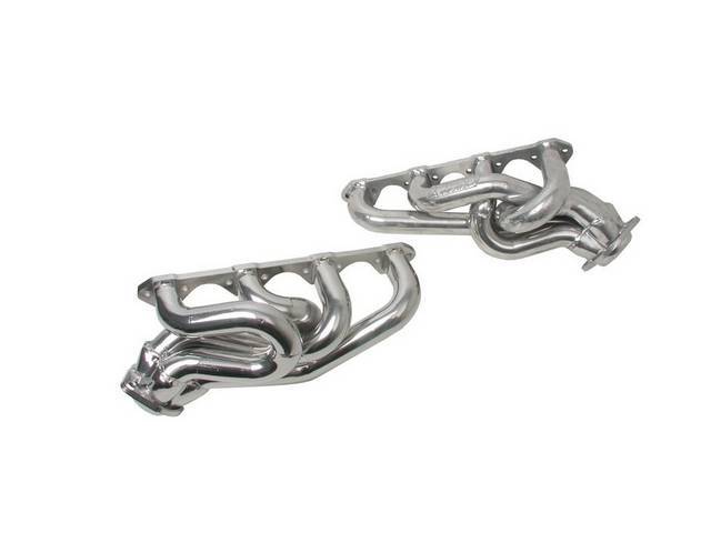 Headers, Equal Length Shorty, Bbk Performance, Polished Ceramic Coated, Made From 1 5/8 Inch Cnc Mandrel Bent Tubing, Incl One Piece Laser Cut Mounting Flanges