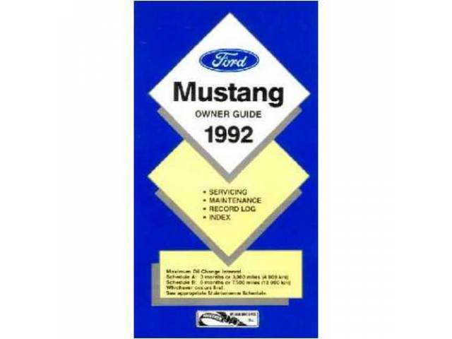 Reprint of Original 1992 Owners Manual