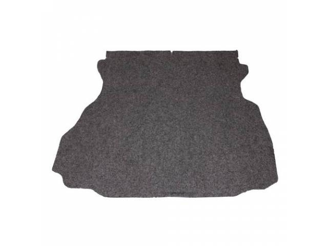 Trunk Mat, Carpet, Heather Gray / Silver Gray, Incl Jute Padding And Board, Repro