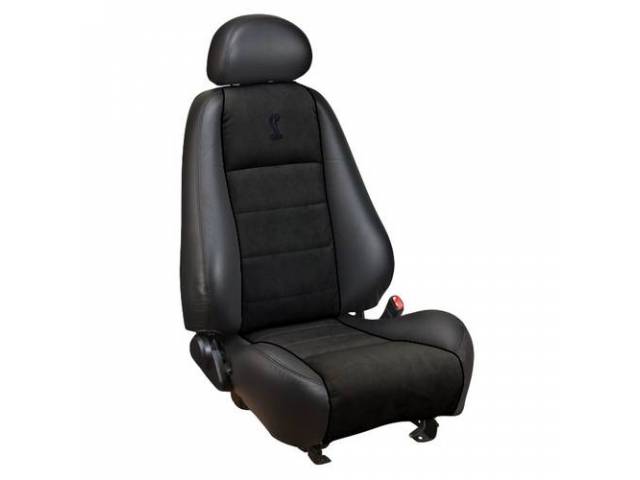 Upholstery Set, Cobra Sport Buckets, Repro Style, Leather,