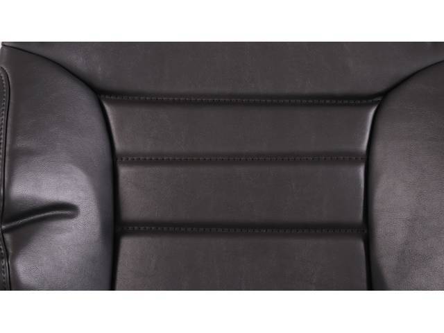 Upholstery Set, Articulated Sport Buckets, Vinyl, Black, W/