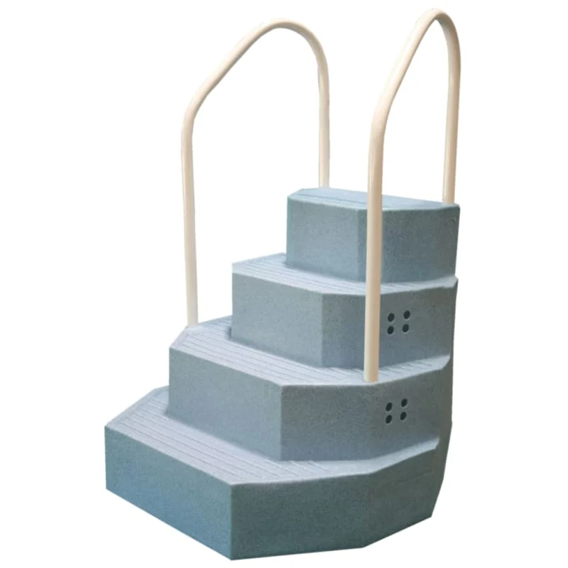 Merlin Industries Blue Granite Duke Aqua Staircase with One Handrail for Above Ground Pool PVC 30124
