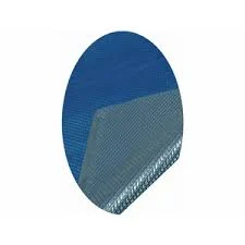 Midwest Canvas 28′ Blue/Silver Round Solar Cover BLUE/SILVER 28 RD 5YR