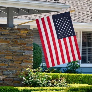 Patriotic Embroidered USA Outdoor House Flag – 40″ x 28″