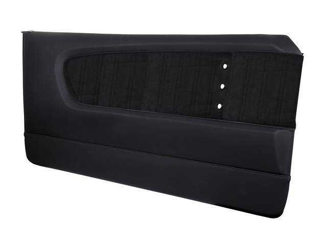 Door Panels, Sport XR, Matte Black Vinyl with Charcoal Black UniSuede Inserts, Black Stitching, Black grommets