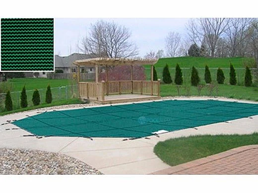PoolTux CSPTGME16320 16′ x 32′ Green Royal Mesh Rectangle Safety Cover