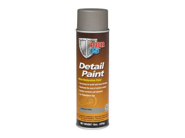 POR-15 Detail Paint, Stainless Steel, 16 ounce aerosol spray can