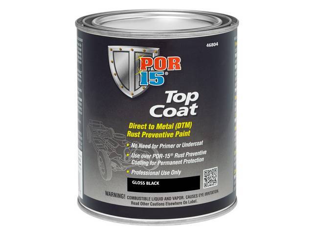 POR-15 Top Coat, Gloss Black, pint