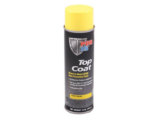POR-15 Top Coat, Safety Yellow, 16 ounce aerosol spray can